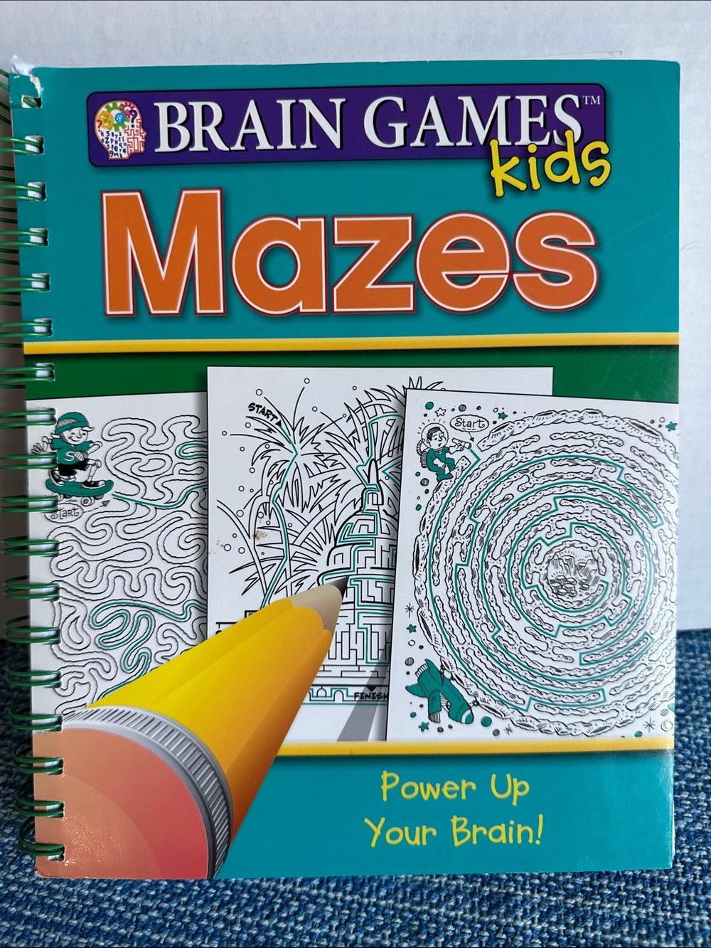 Brain Games Kids Mazes Activity Book - Teal and Orange